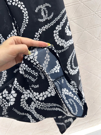 C 25Ss early spring new print wide-leg trousers