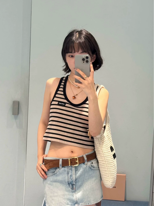 M 25 long-sleeved striped T-shirt