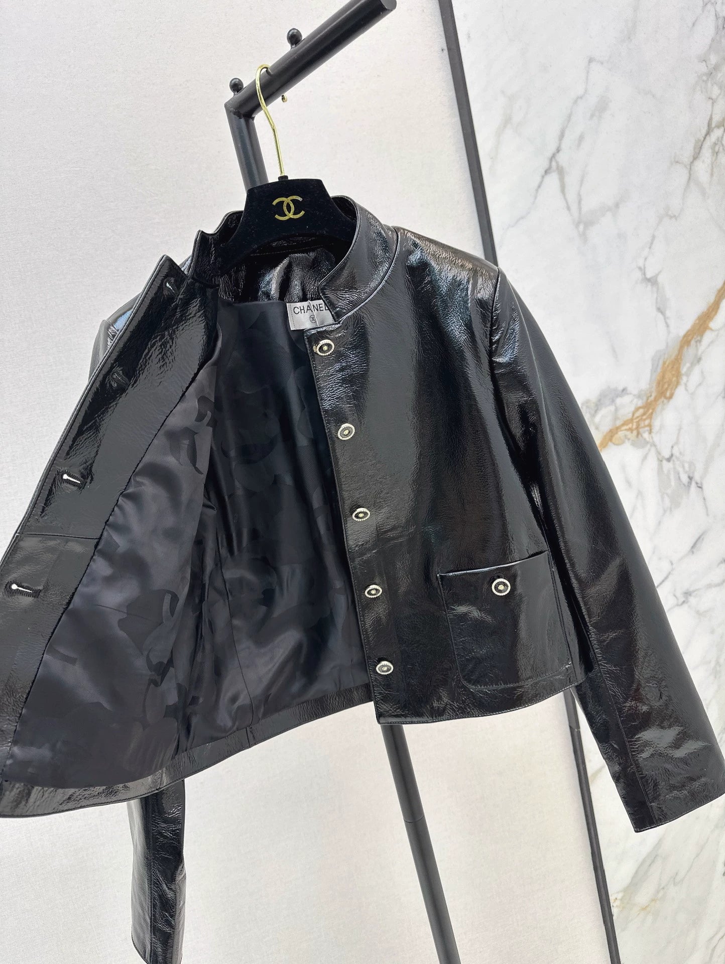 C 25 Premium Handcrafted Collection Genuine Leather Stand Collar Jacket