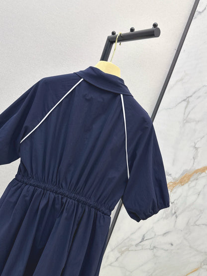 M 25 Spring/Summer Latest Lapel Half Zipper Dresses