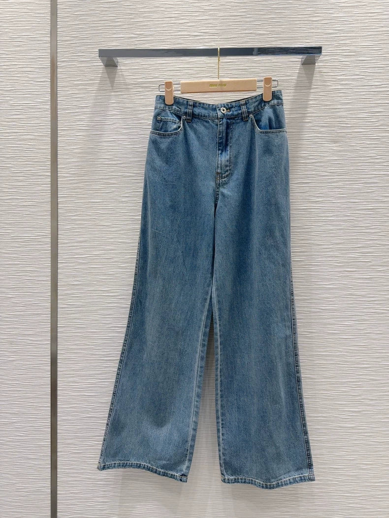 C 25 new classic simple denim trousers