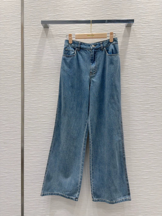 C 25 new classic simple denim trousers