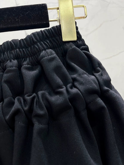 C 25 new style Hepburn style slim bow tie black A-line short skirt