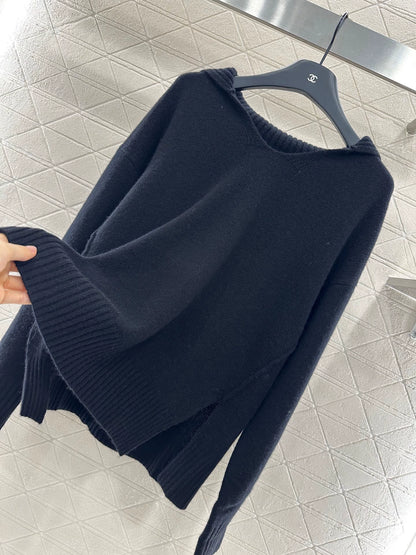 D 25 Shawl collar knitted sweater