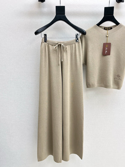 Lor 25 Frühling/Sommer Neuer High-End-Strickanzug im minimalistischen Stil 