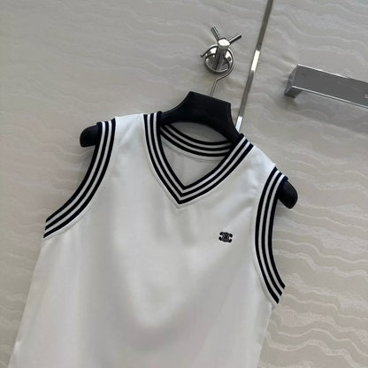 CE 25 new sports white vest top
