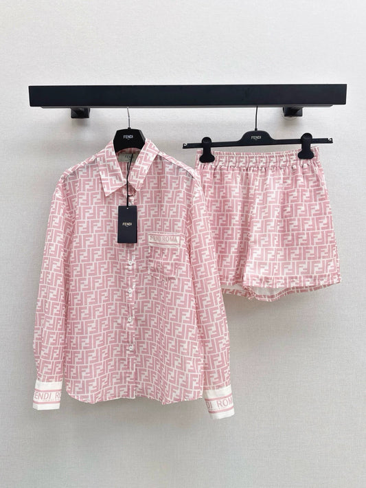 F 25 Spring/Summer Latest Classic Printed Casual Suit