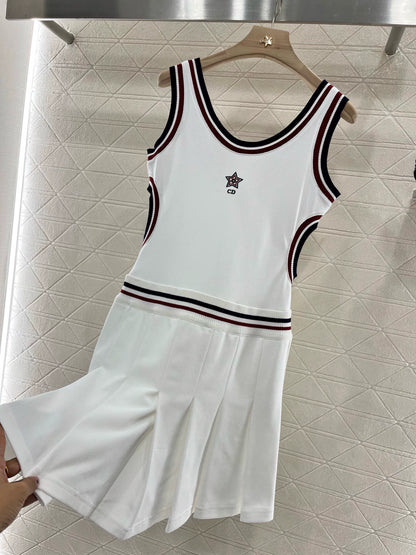 D 25 New Striped Waistless Tank Dress