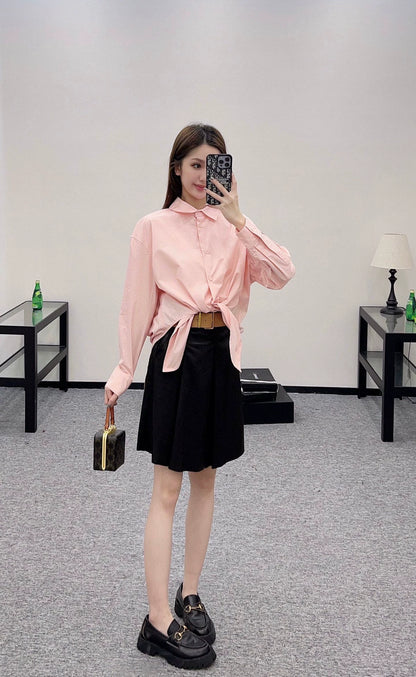 lo 25 Early Spring New Style Irregular Shirt