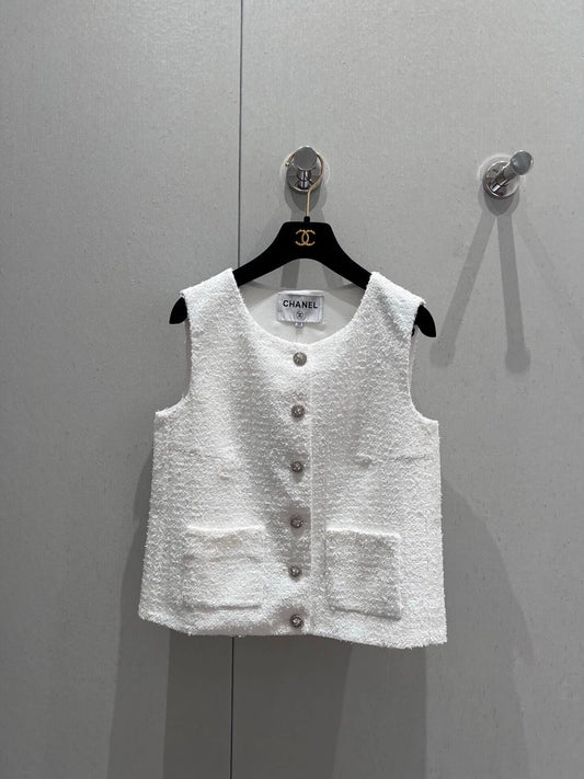 C 25 spring and summer new sequins chunky floral ni vest jacket