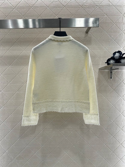 C 25 Crochet Lace Knit Cardigan Skirt Set