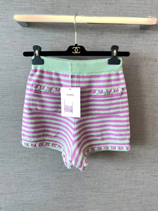C 25 Pink Striped Shorts