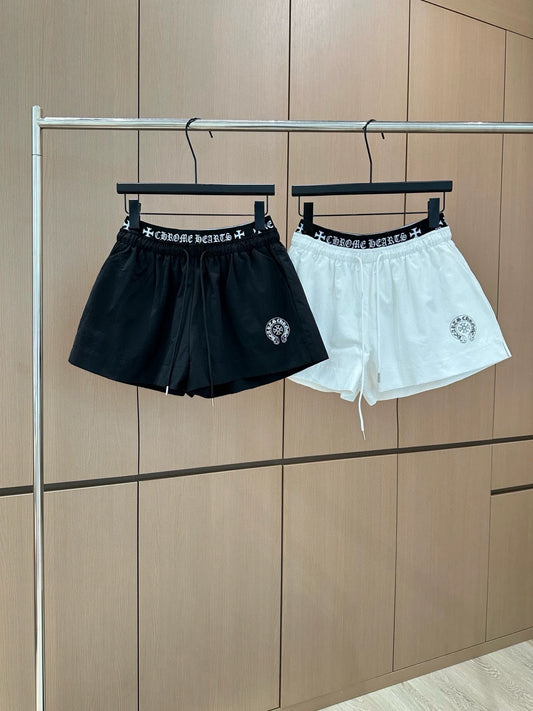 25 New Double Waist Head Printed Drawstring Shorts