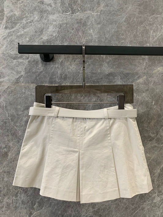 M 25 Belt skirt pleated skirt