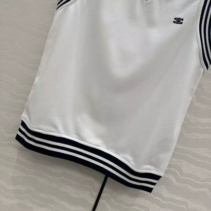 CE 25 new sports white vest top
