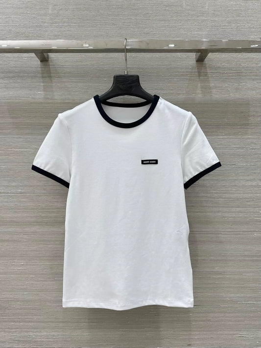 M 25 Early Spring New Letter Slim T-shirt