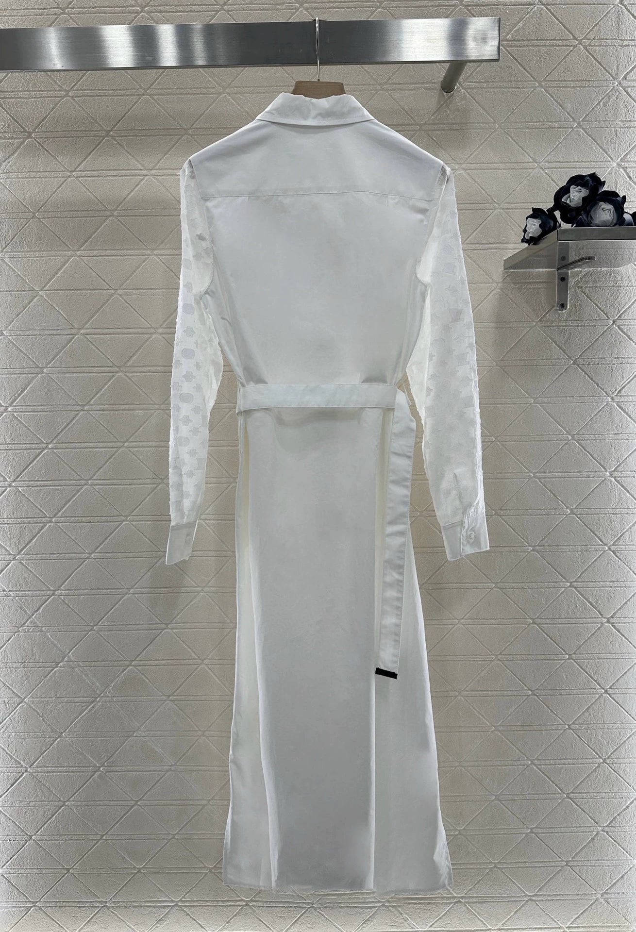 L 25 New Patchwork Belted Dress