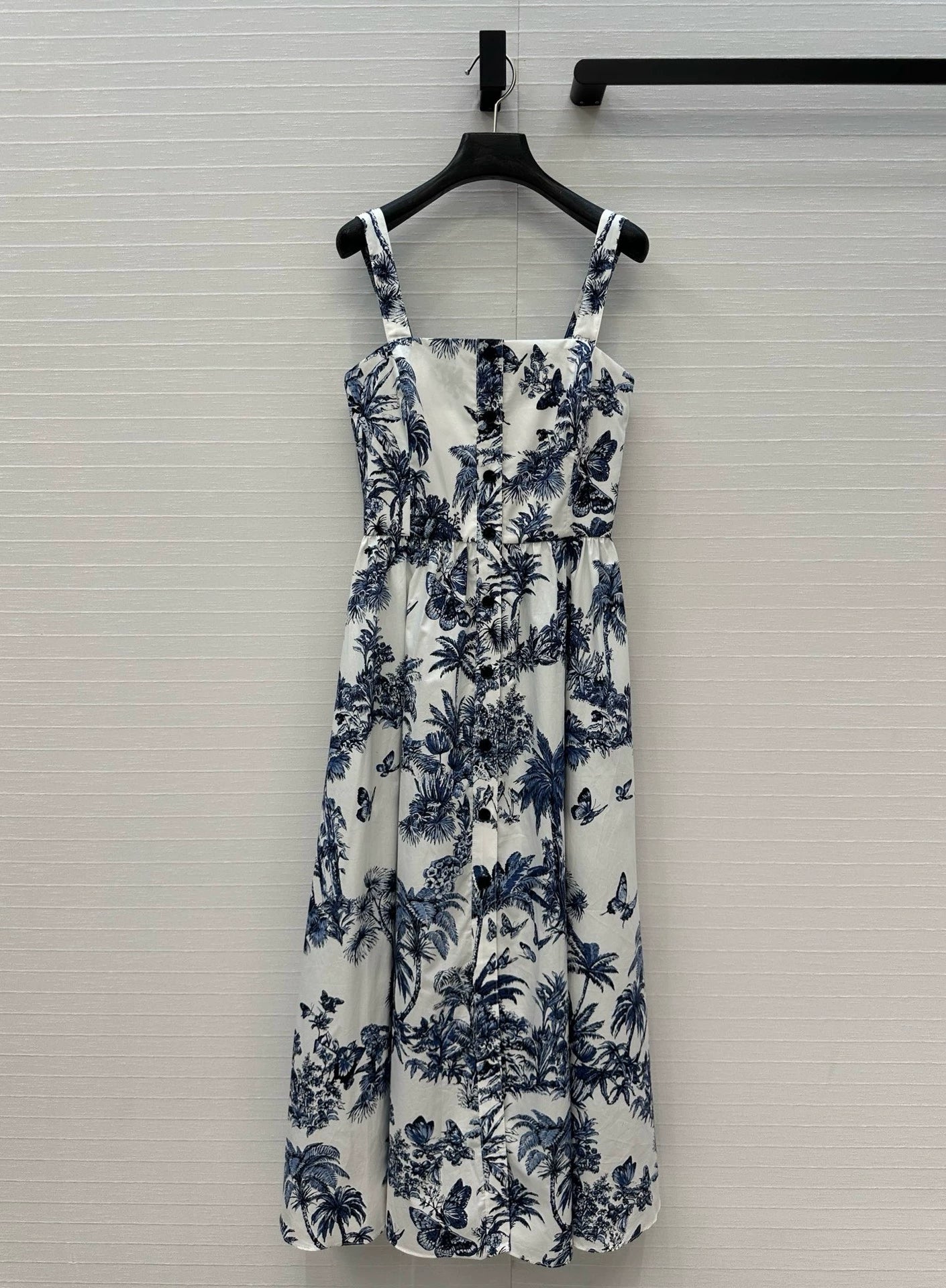D 25 Spring/Summer New Printed Halter Sheath Waist Dresses