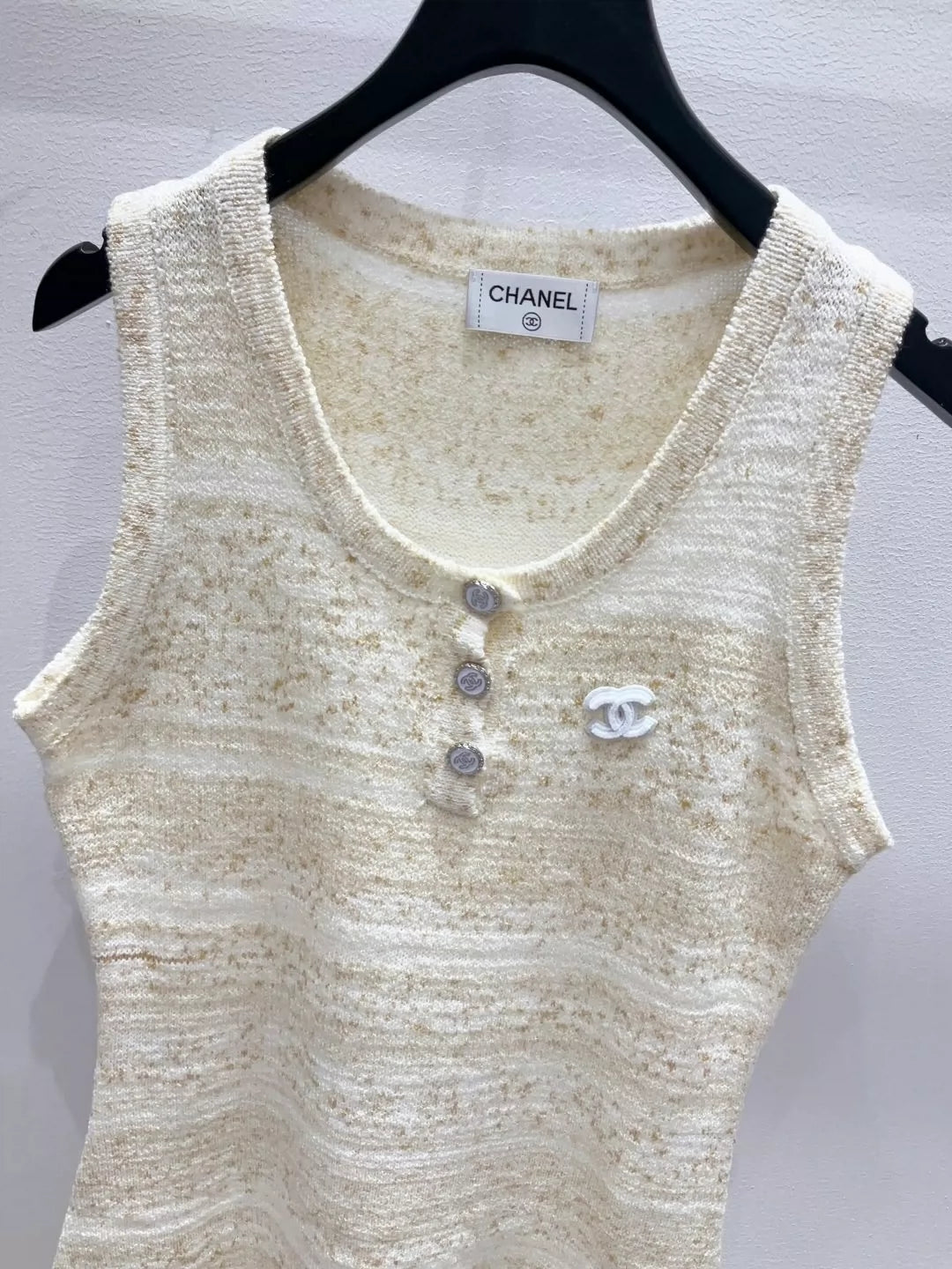 C 25 New gradient-colored dyed yarn vest dress