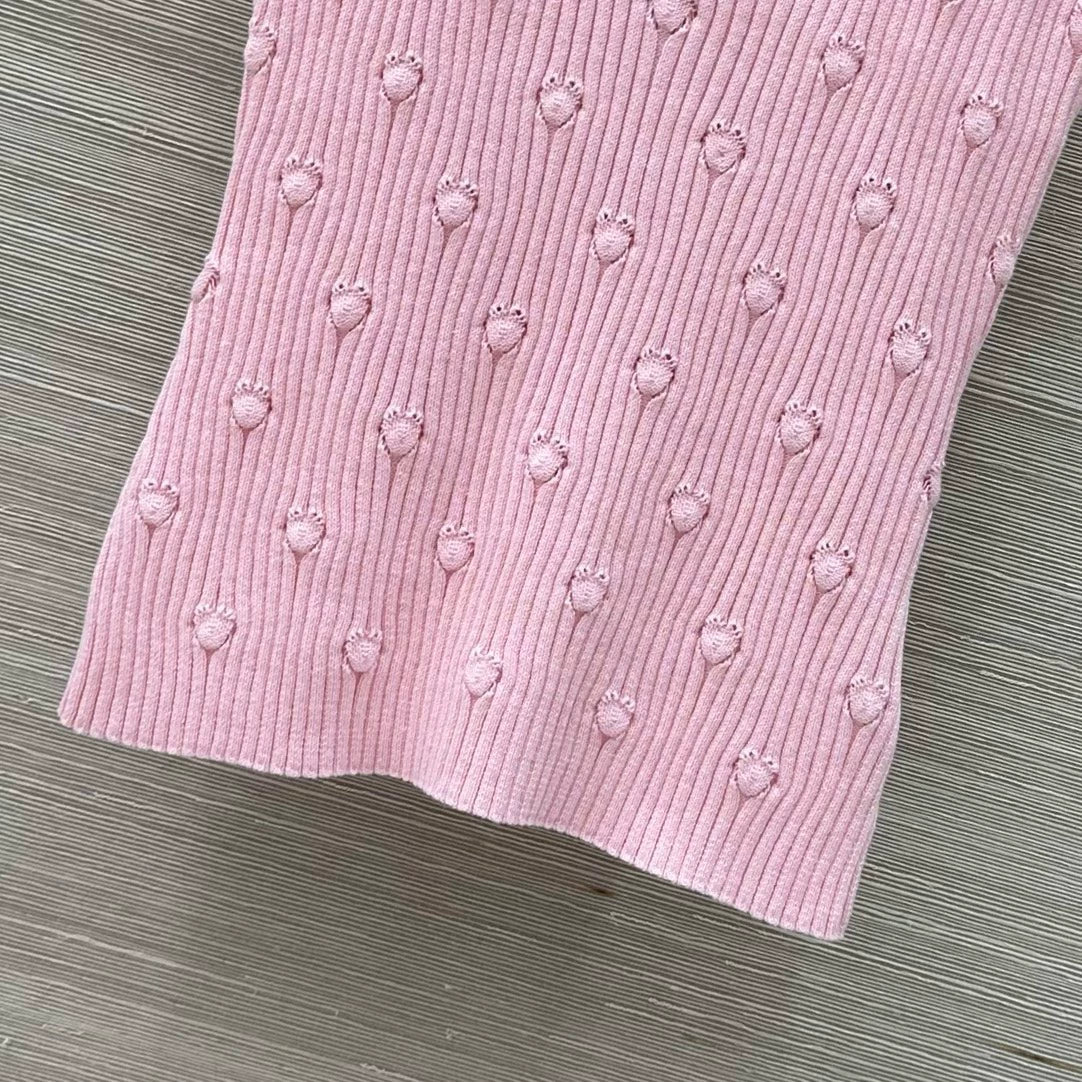 D 25 New Products Vacation Knit Polka Dot Tank Top