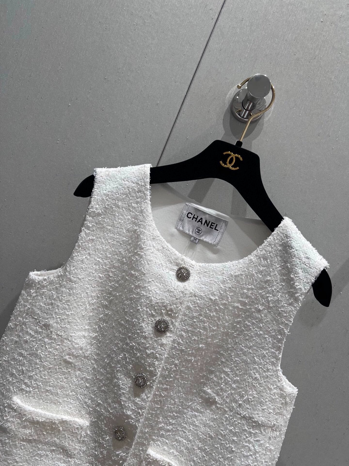 C 25 spring and summer new sequins chunky floral ni vest jacket