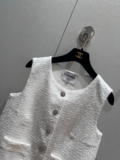 C 25 spring and summer new sequins chunky floral ni vest jacket
