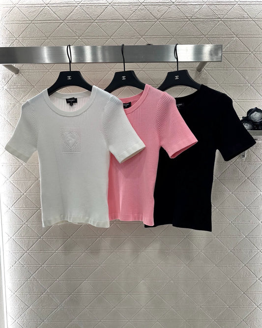 C 25 Heart knitted short sleeves