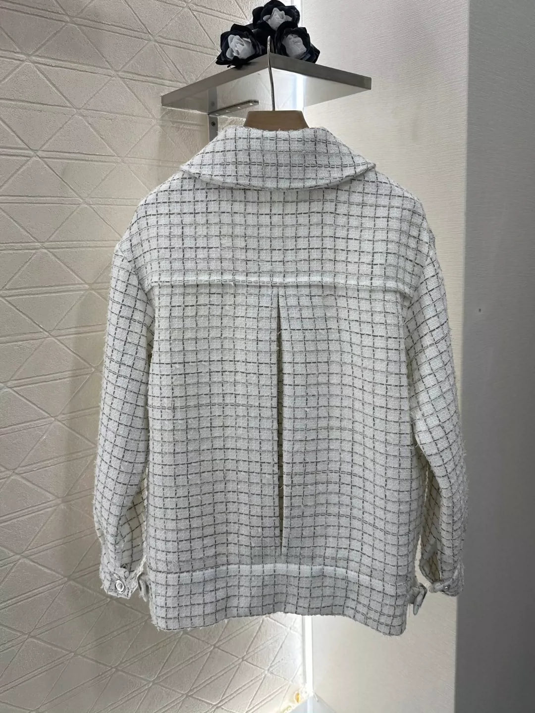 C 25 Plaid Tweed Lapel Jacket