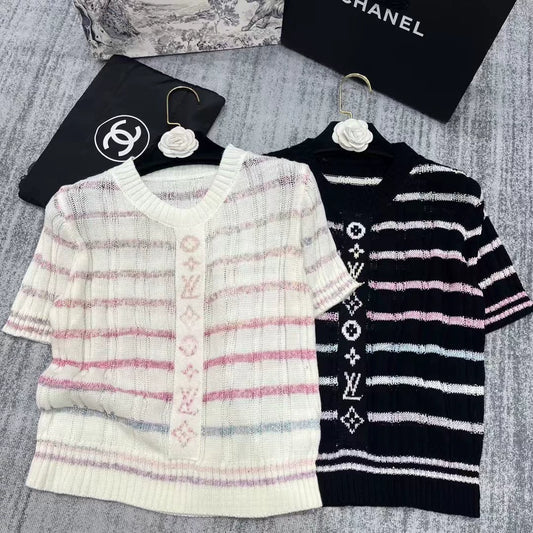 L 25 Early Spring New Knitted Short Sleeves