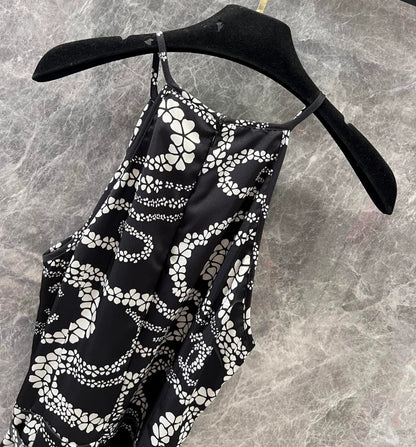 C 25Ss new style flower print sleeveless dress