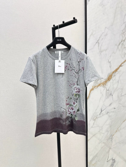 D 25 spring and summer latest pattern gradient short sleeve T-shirt
