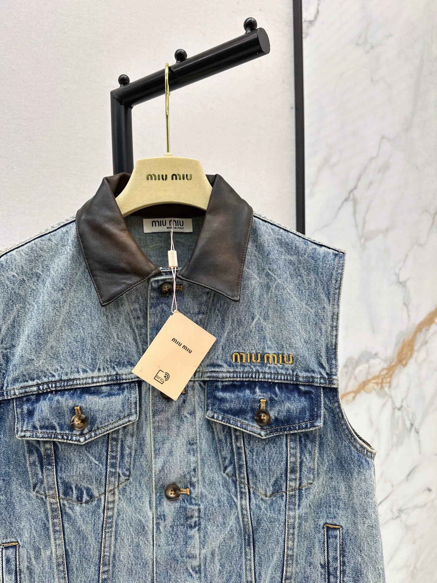 M 25fw Vintage denim vest
