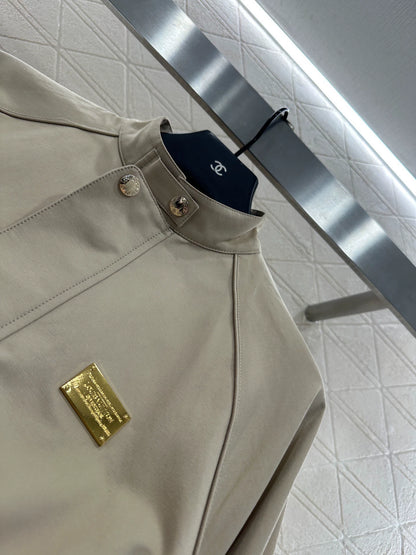 L 25 stand collar zip-up jacket