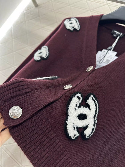 C 25 Fashion logo knitted cardigan