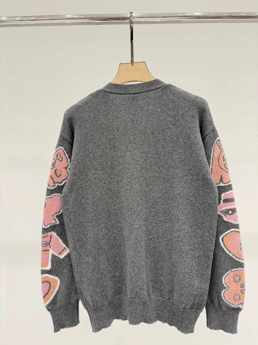 C 25 Spring/Summer New Style Girls Logo Casual Knit Cardigan