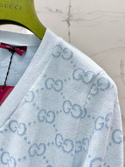 G 25 new fine cotton jacquard knitted cardigan