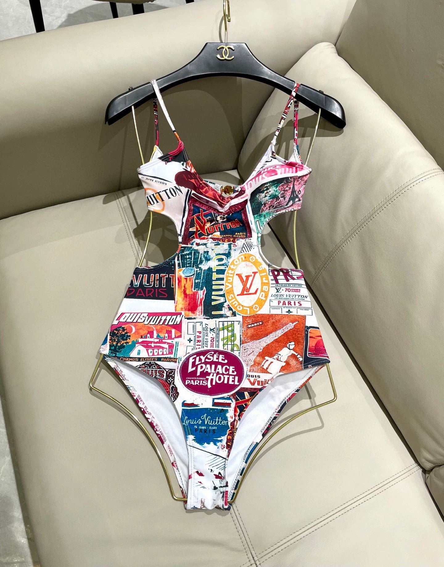 L 25 New Multi-Pattern One-piece Swimsuit