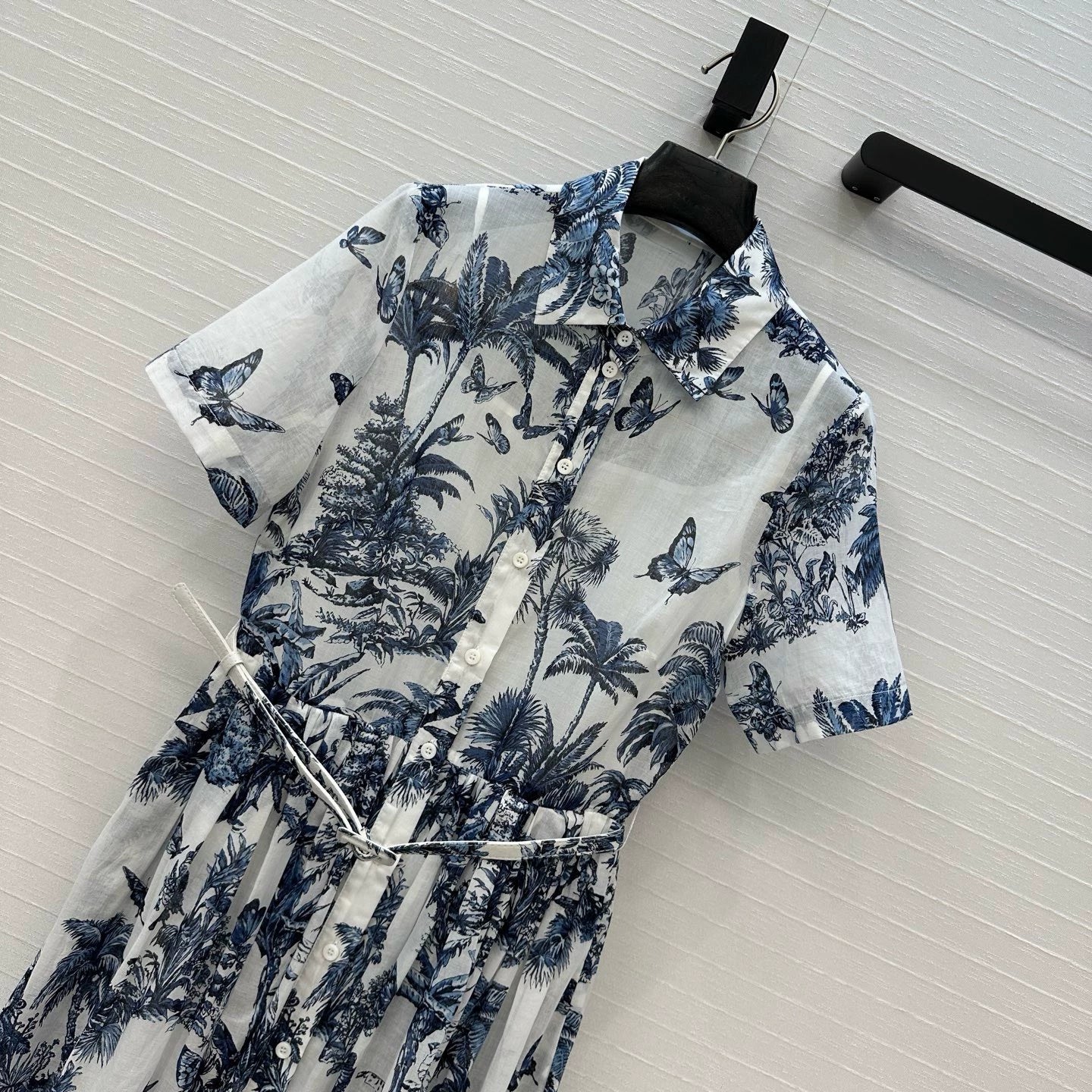 D 25 Spring/Summer New Printed Petticoat Neck Short Sleeve Dresses