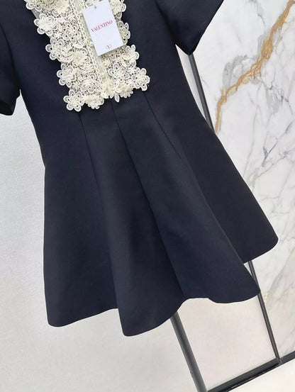 V 25 Spring/Summer Embroidered Lace Collar Doll Style Short Sleeve Dresses