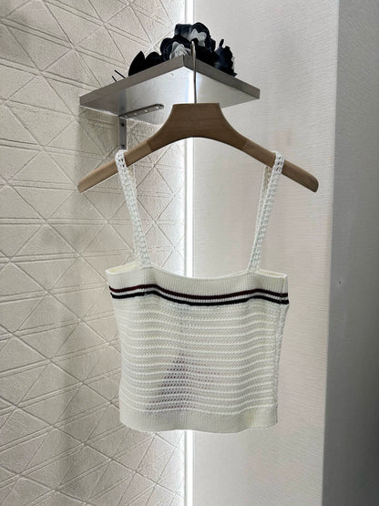 M 25 Striped knit camisole skirt set