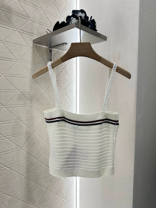 M 25 Striped knit camisole skirt set