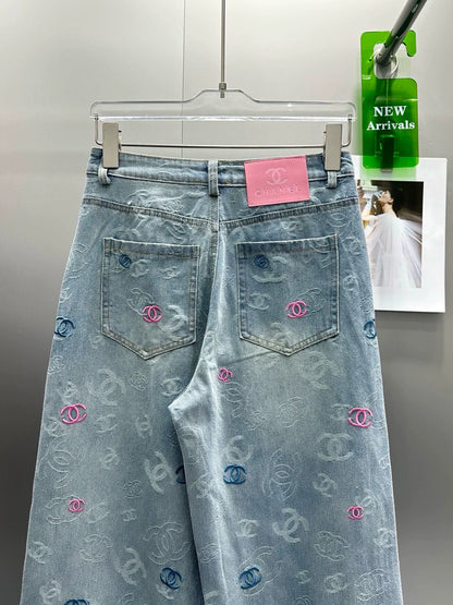 C 25 Summer new design jacquard jeans