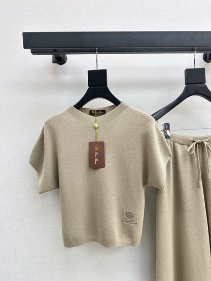 Lor 25 Frühling/Sommer Neuer High-End-Strickanzug im minimalistischen Stil 
