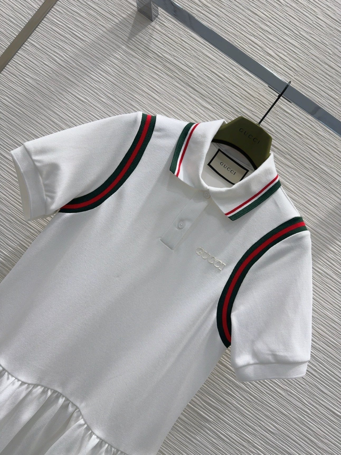 G 25 New Clashing Stripes Lapel Short Sleeve Casual Dresses