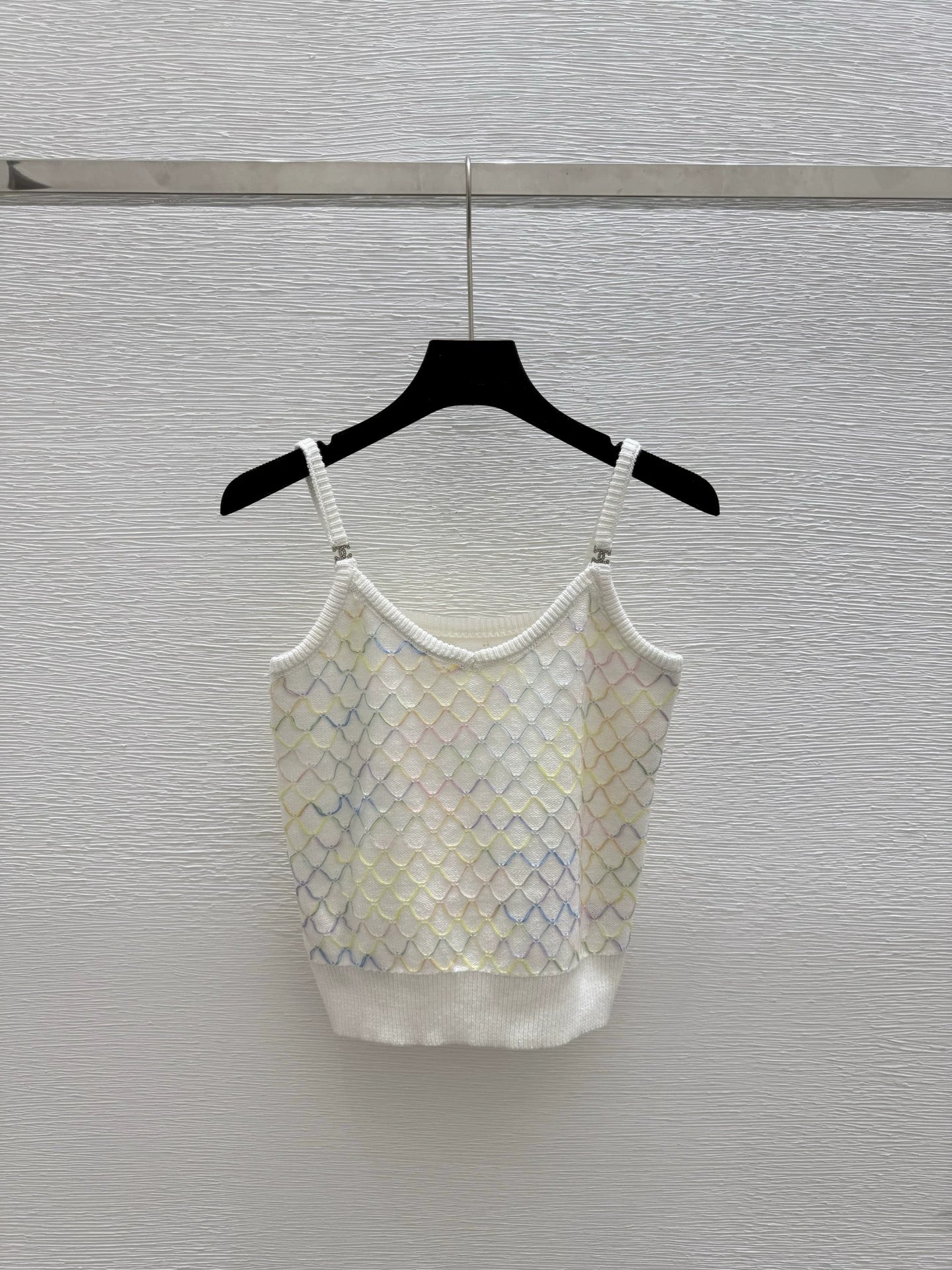 C 25 New Colorful Mesh Knit Suspenders