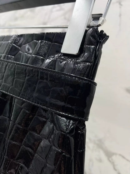 Ve 25 new crocodile pattern leather skirt