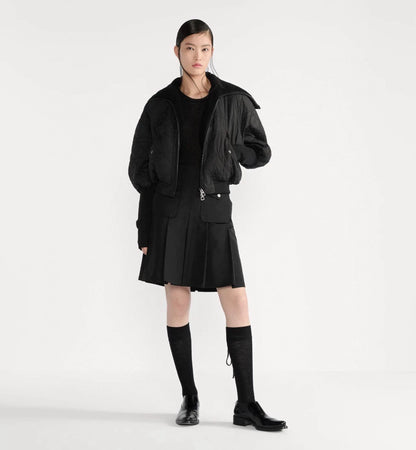 Di 25 Lambswool lining diamond-patterned jacket