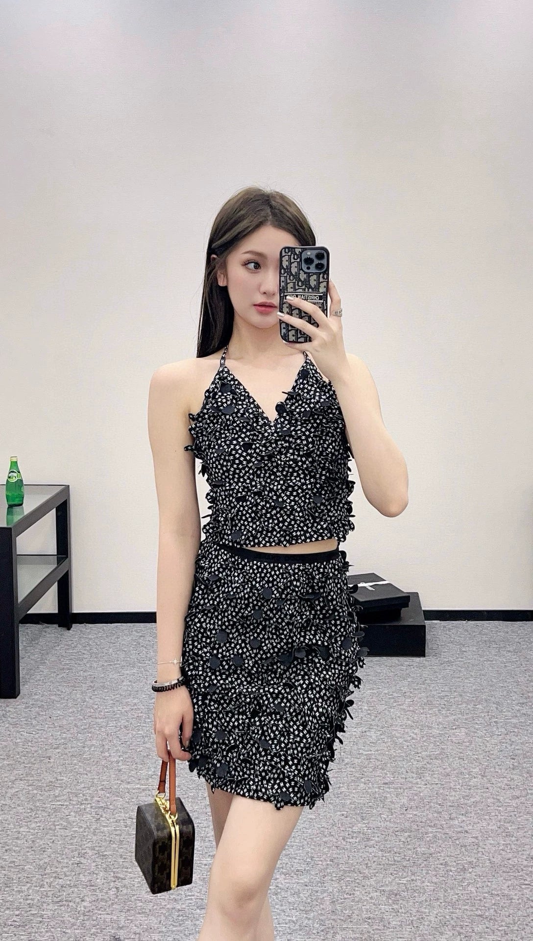 C 25 Hanging Camisole Vest Skirt Set