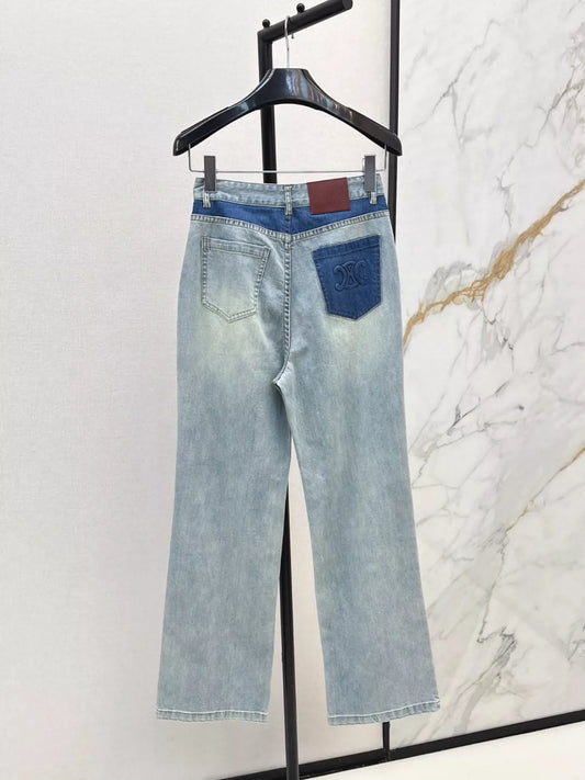 Ce 25 spring and summer new color collision straight jeans