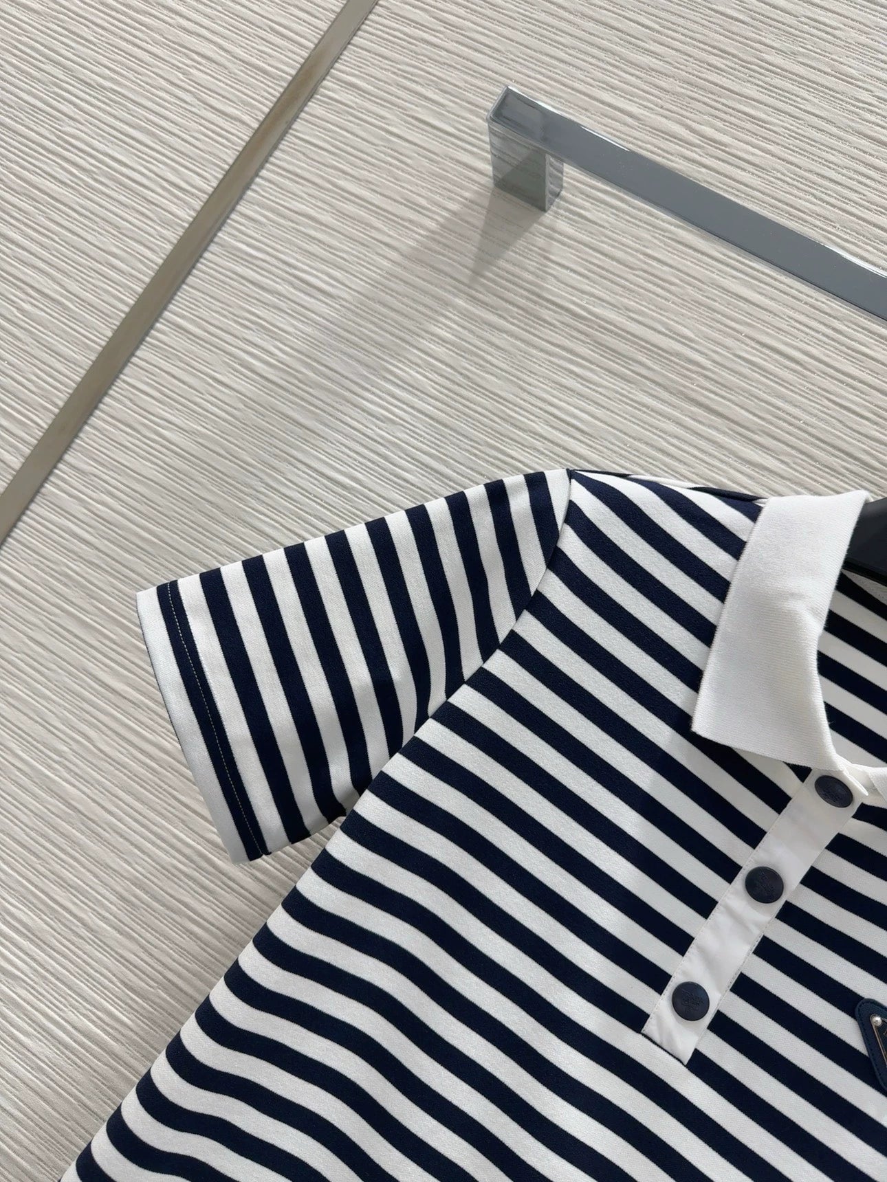 P 25 New Black and White Striped Dress